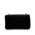 VINTAGE CHANEL MINI MATELASSE FULL FLAP CHAIN SHUOLDER BAG BLACK LAMB SKIN GOLD HARDWARE 90347157