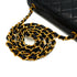 VINTAGE CHANEL MINI MATELASSE FULL FLAP CHAIN SHUOLDER BAG BLACK LAMB SKIN GOLD HARDWARE 90347157