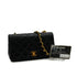 VINTAGE CHANEL MINI MATELASSE FULL FLAP CHAIN SHUOLDER BAG BLACK LAMB SKIN GOLD HARDWARE 90347157