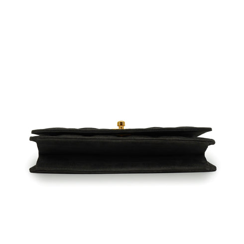 VINTAGE CHANEL MINI MATELASSE HAND BAG DARK GRAY SUEDE GOLD HARDWARE 90344458