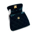 VINTAGE CHANEL MINI MATELASSE VELVET WAIST POUCH CHAIN SHOULDER BAG GREEN VELOR GOLD HARDWARE 90314406