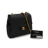 VINTAGE CHANEL MINI MATERASSE CHAIN SHOULDER BAG BLACK LAMB SKIN GOLD HARDWARE 90340148