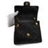 VINTAGE CHANEL MINI MATERASSE CHAIN SHOULDER BAG BLACK LAMB SKIN GOLD HARDWARE 90340148