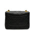 VINTAGE CHANEL MINI MATERASSE CHAIN SHOULDER BAG BLACK LAMB SKIN GOLD HARDWARE 90341458