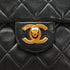 VINTAGE CHANEL MINI MATERASSE CHAIN SHOULDER BAG BLACK LAMB SKIN GOLD HARDWARE 90341458