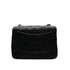 VINTAGE CHANEL MINI MATERASSE CHAIN SHOULDER BAG BLACK LAMB SKIN GOLD HARDWARE 90341867