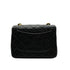 VINTAGE CHANEL MINI SQUARE 17 CHAIN SHOULDER BAG BLACK LAMB SKIN GOLD HARDWARE 90341867