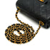 VINTAGE CHANEL MINI MATERASSE CHAIN SHOULDER BAG BLACK LAMB SKIN GOLD HARDWARE 90341867