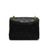 VINTAGE CHANEL MINI SQUARE 17 BIJOU CHAIN SHOULDER BAG BLACK LAMB SKIN GOLD HARDWARE 90341847