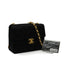 VINTAGE CHANEL MINI SQUARE 17 BIJOU CHAIN SHOULDER BAG BLACK SATIN GOLD HARDWARE 90343979