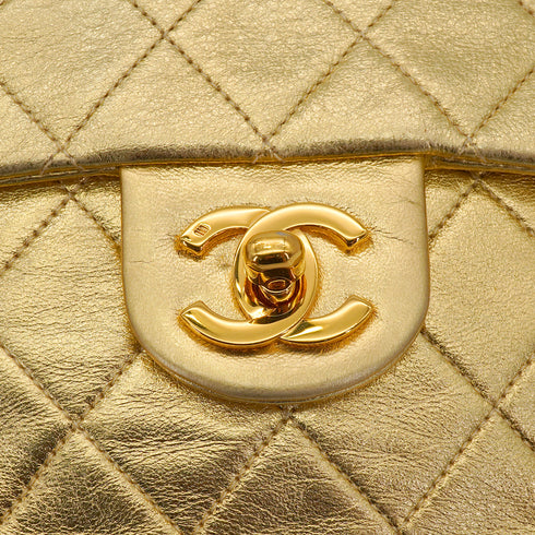 VINTAGE CHANEL MINI SQUARE 17 BIJOU CHAIN SHOULDER BAG GOLD LAMB SKIN GOLD HARDWARE 90339657