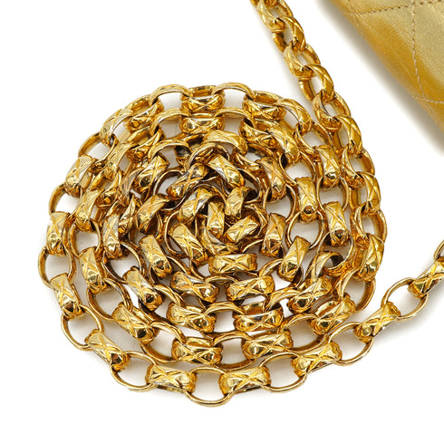 VINTAGE CHANEL MINI SQUARE 17 BIJOU CHAIN SHOULDER BAG GOLD LAMB SKIN GOLD HARDWARE 90339657
