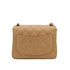 VINTAGE CHANEL MINI SQUARE 17 CHAIN SHOULDER BAG BEIGE CAVIAR SKIN GOLD HARDWARE 90337271