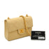 VINTAGE CHANEL MINI SQUARE 17 CHAIN SHOULDER BAG BEIGE CANVAS GOLD HARDWARE 90343405