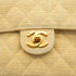 VINTAGE CHANEL MINI SQUARE 17 CHAIN SHOULDER BAG BEIGE CANVAS GOLD HARDWARE 90343405