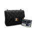 VINTAGE CHANEL MINI SQUARE 17 CHAIN SHOULDER BAG BLACK CAVIAR SKIN GOLD HARDWARE 90322283