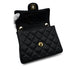 VINTAGE CHANEL MINI SQUARE 17 CHAIN SHOULDER BAG BLACK CAVIAR SKIN GOLD HARDWARE 90328928
