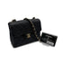 VINTAGE CHANEL MINI SQUARE 17 CHAIN SHOULDER BAG BLACK CAVIAR SKIN GOLD HARDWARE 90328928