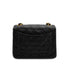 VINTAGE CHANEL MINI SQUARE 17 CHAIN SHOULDER BAG BLACK LAMB SKIN 90324819