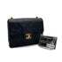 VINTAGE CHANEL MINI SQUARE 17 CHAIN SHOULDER BAG BLACK LAMB SKIN 90324819