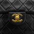 VINTAGE CHANEL MINI SQUARE 17 CHAIN SHOULDER BAG BLACK LAMB SKIN GOLD HARDWARE 90327281