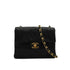 VINTAGE CHANEL MINI SQUARE 17 CHAIN SHOULDER BAG BLACK LAMB SKIN GOLD HARDWARE 90335483