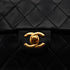 VINTAGE CHANEL MINI SQUARE 17 CHAIN SHOULDER BAG BLACK LAMB SKIN GOLD HARDWARE 90335483