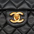VINTAGE CHANEL MINI SQUARE 17 CHAIN SHOULDER BAG BLACK LAMB SKIN GOLD HARDWARE 90341914
