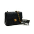 VINTAGE CHANEL MINI SQUARE 17 CHAIN SHOULDER BAG BLACK LAMB SKIN GOLD HARDWARE 90342579