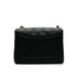 VINTAGE CHANEL MINI SQUARE 17 CHAIN SHOULDER BAG BLACK LAMB SKIN GOLD HARDWARE 90342579