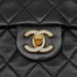 VINTAGE CHANEL MINI SQUARE 17 CHAIN SHOULDER BAG BLACK LAMB SKIN GOLD HARDWARE 90342579