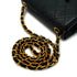 VINTAGE CHANEL MINI SQUARE 17 CHAIN SHOULDER BAG BLACK LAMB SKIN GOLD HARDWARE 90342579