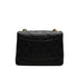 VINTAGE CHANEL MINI SQUARE 17 CHAIN SHOULDER BAG BLACK LAMB SKIN GOLD HARDWARE 90343021
