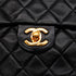 VINTAGE CHANEL MINI SQUARE 17 CHAIN SHOULDER BAG BLACK LAMB SKIN GOLD HARDWARE 90343021