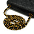 VINTAGE CHANEL MINI SQUARE 17 CHAIN SHOULDER BAG BLACK LAMB SKIN GOLD HARDWARE 90343021