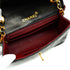 VINTAGE CHANEL MINI SQUARE 17 CHAIN SHOULDER BAG BLACK LAMB SKIN GOLD HARDWARE 90343021