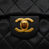 VINTAGE CHANEL MINI SQUARE 17 CHAIN SHOULDER BAG BLACK LAMB SKIN GOLD HARDWARE 90343923