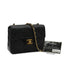 VINTAGE CHANEL MINI SQUARE 17 CHAIN SHOULDER BAG BLACK LAMB SKIN GOLD HARDWARE 90343956