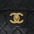 VINTAGE CHANEL MINI SQUARE 17 CHAIN SHOULDER BAG BLACK LAMB SKIN GOLD HARDWARE 90343956