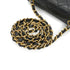 VINTAGE CHANEL MINI SQUARE 17 CHAIN SHOULDER BAG BLACK LAMB SKIN GOLD HARDWARE 90343956