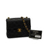 VINTAGE CHANEL MINI SQUARE 17 CHAIN SHOULDER BAG BLACK LAMB SKIN GOLD HARDWARE 90344447