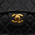 VINTAGE CHANEL MINI SQUARE 17 CHAIN SHOULDER BAG BLACK LAMB SKIN GOLD HARDWARE 90346681