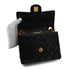 VINTAGE CHANEL MINI SQUARE 17 CHAIN SHOULDER BAG BLACK LAMB SKIN GOLD HARDWARE 90346681