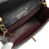 VINTAGE CHANEL MINI SQUARE 17 CHAIN SHOULDER BAG BLACK LAMB SKIN GOLD HARDWARE 90350364