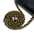 VINTAGE CHANEL MINI SQUARE 17 CHAIN SHOULDER BAG BLACK LAMB SKIN GOLD HARDWARE 90319942