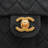 VINTAGE CHANEL MINI SQUARE 17 CHAIN SHOULDER BAG BLACK SUEDE GOLD HARDWARE 90326733