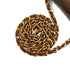 VINTAGE CHANEL MINI SQUARE 17 CHAIN SHOULDER BAG BROWN LIZARD GOLD HARDWARE 90327395