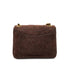 VINTAGE CHANEL MINI SQUARE 17 CHAIN SHOULDER BAG BROWN SUEDE GOLD HARDWARE 90326852