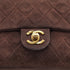 VINTAGE CHANEL MINI SQUARE 17 CHAIN SHOULDER BAG BROWN SUEDE GOLD HARDWARE 90326852