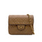 VINTAGE CHANEL MINI SQUARE 17 CHAIN SHOULDER BAG CAMEL BROWN LAMB SKIN GOLD HARDWARE 90329019